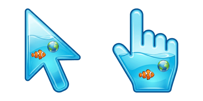 Frutiger Aero Water Arrow with Clownfish Cursor