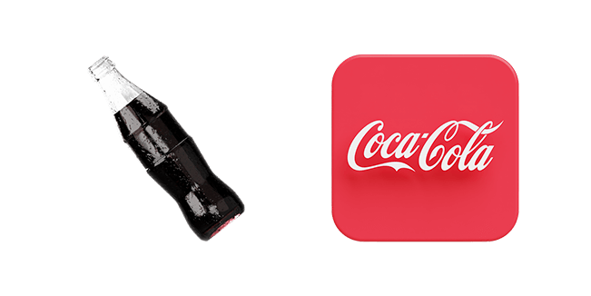 Coca-Cola Bottle & Logo 3D Cursor