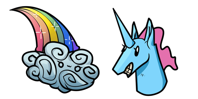 Cute Rainbow & Unicorn Cursor