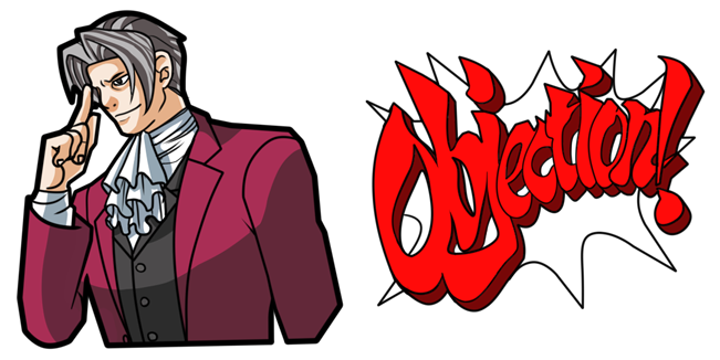Phoenix Wright Ace Attorney Objection! Meme Cursor