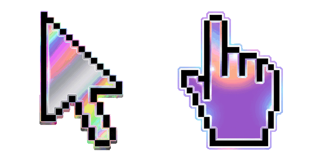 Holo Pixel Arrow & Hand Animated Cursor