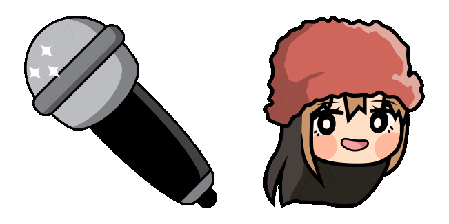 Katseye Chibi Megan & Mic Animated Cursor