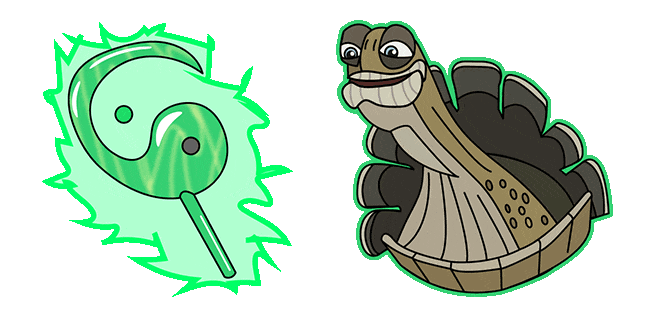 Kung Fu Panda Oogway & Staff of Wisdom Animated Cursor
