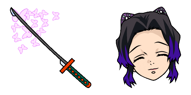 Demon Slayer Shinobu Kocho & Katana Animated Cursor