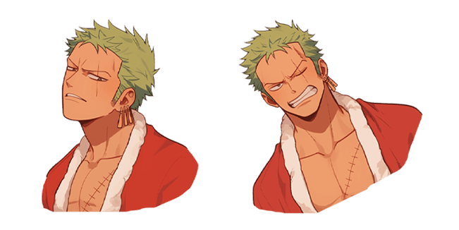 One Piece Roronoa Zoro Christmas Style Cursor