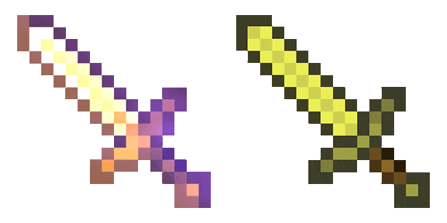 Minecraft Enchanted Golden Sword Animated Cursor