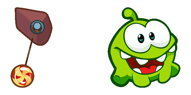 Cut the Rope Om Nom & Candy Animated Cursor