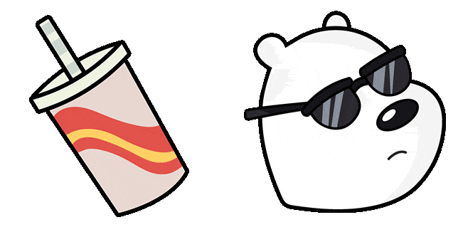 We Bare Bears Ice Bear & Soda Animated Cursor