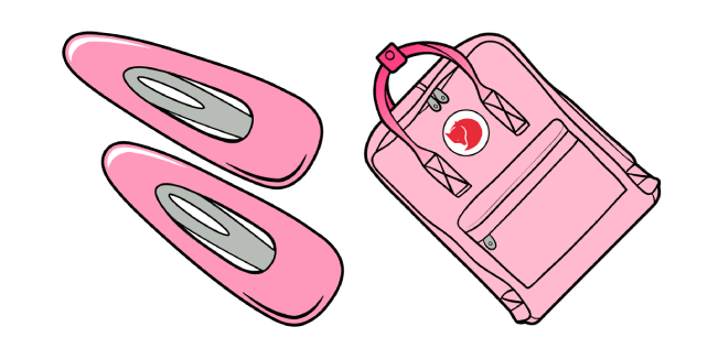 VSCO Girl Hair Clips & Kanken Backpack Cursor