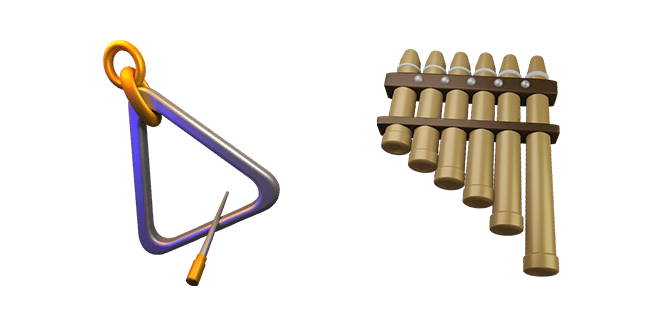 Triangle & Pan Flute 3D Cursor