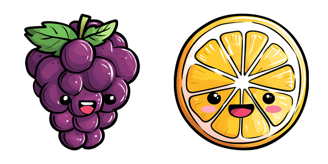 Cute Grape and Orange Cursor