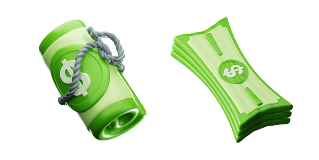 Dollar Bills 3D Cursor