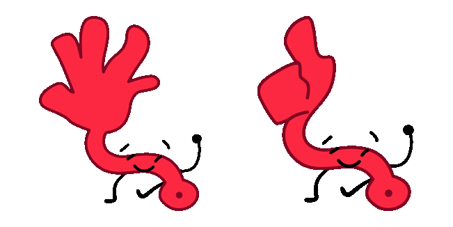 Animatic Battle Red Sticky Hand Animated Cursor