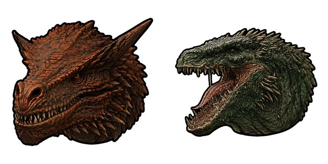 House of the Dragon Caraxes & Vhagar Cursor