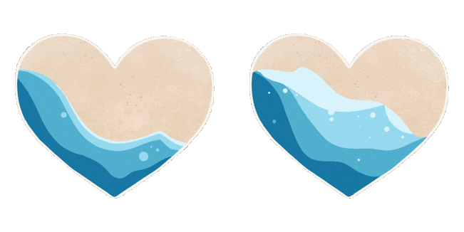 Beach in the Heart Animated Cursor