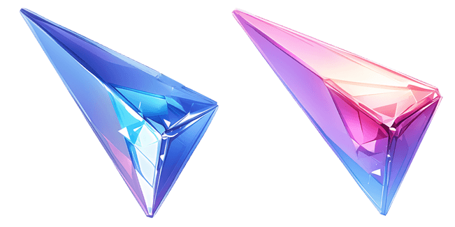 Blue & Purple Triangle Gemstone Cursor
