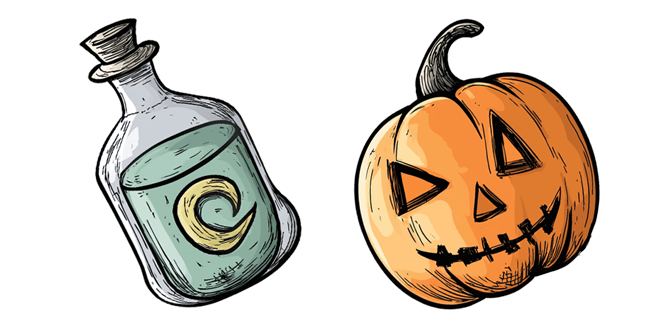Magic Potion & Halloween Pumpkin Cursor