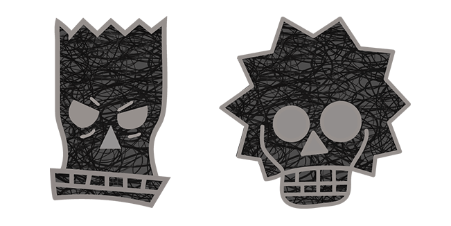 The Simpsons Bart & Lisa Skulls Cursor
