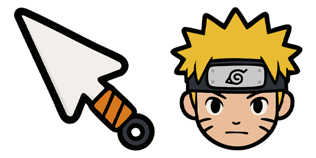 Cute Naruto Kunai & Head Cursor