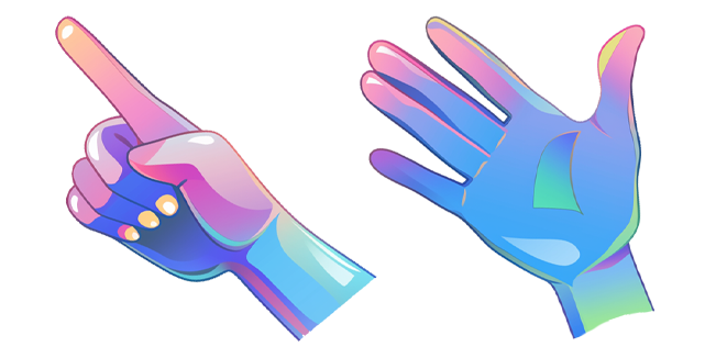 Blue Enigmatic Hand Cursor