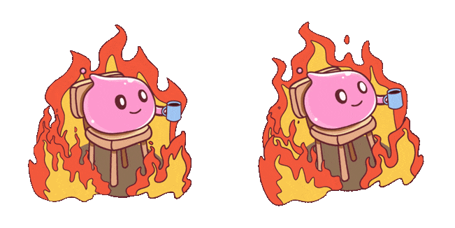 Slimes Squishiverse This Is Fine Meme Animated Cursor