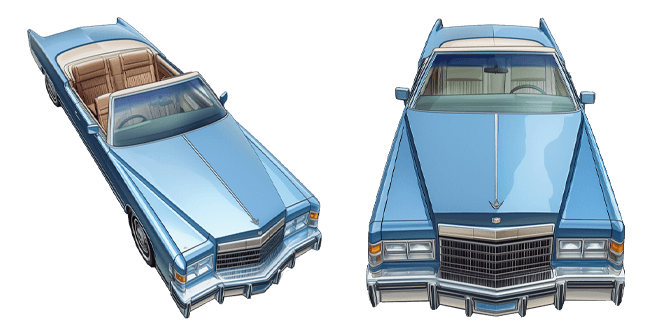Classic Light Blue Cadillac Eldorado Cursor