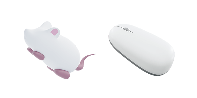 White Mouse 3D Cursor