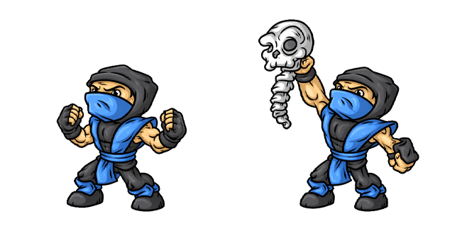 Mortal Kombat Sub-Zero Skull Trophy Cursor