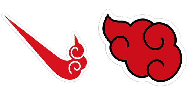 Naruto x Nike Swoosh Akatsuki Cloud Cursor
