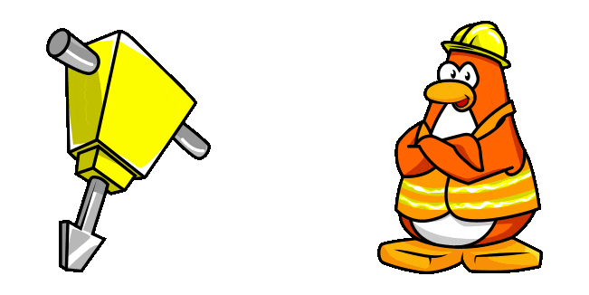Club Penguin Rory & Jackhammer Animated Cursor