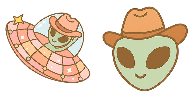 Happy Cowboy Alien Cursor