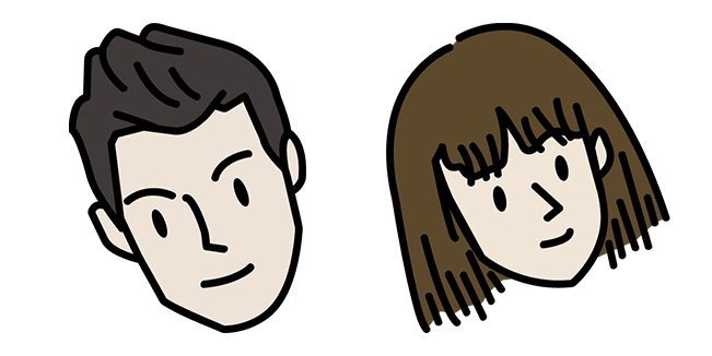 Adorable Home Boy & Girl Cursor