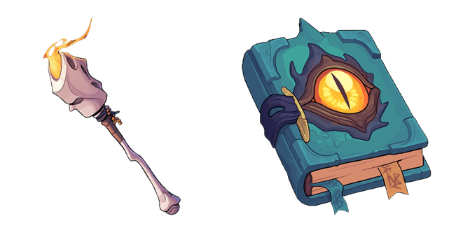 Magic Staff & Haunted Book Cursor
