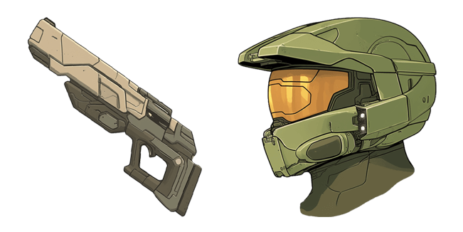 Halo Master Chief Weapon & Helmet Cursor