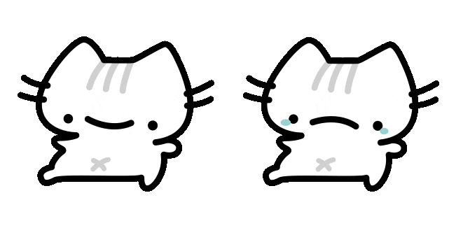 Korean Reaction Sad Cat Meme Animated Cursor