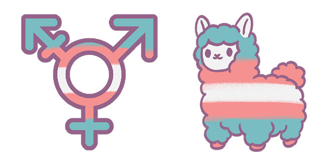 LGBTQIA+ Transgender Logo & Sheep Cursor