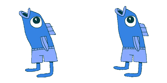 Blue Hypno-Fish Animated Cursor