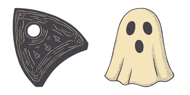 Vintage Spooky Ouija Planchette & Ghost Cursor