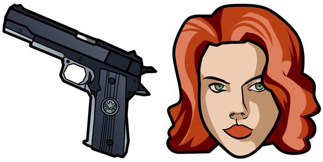 Black Widow & S.H.I.E.L.D. 45 Cal. Pistol Cursor
