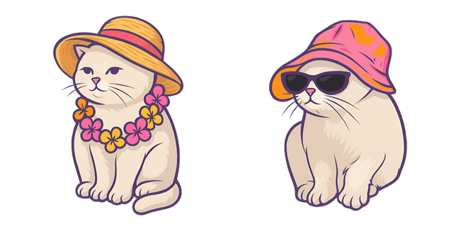 Cute Bucket Hat Cat Cursor