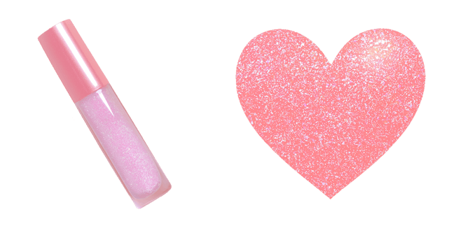 Sparkle Lip Gloss & Pink Heart Cursor
