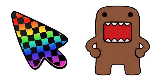 Domo-Kun & Rainbow Arrow Cursor