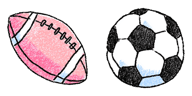 Handdrawn Football & Soccer Ball Cursor