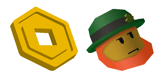 Roblox St. Patrick's Day Leprechaun Noob & Robux Animated Cursor