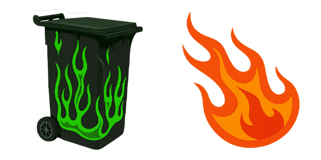 Flaming Trash Can Cursor