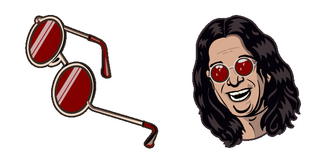Ozzy Osbourne & Round Glasses Animated Cursor
