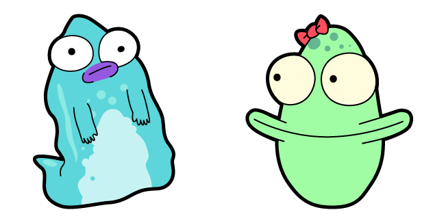 Solar Opposites Jesse & Blue Pupa Cursor