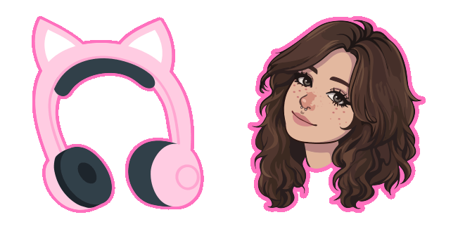 Hannah Owo & Headphones Animated Cursor