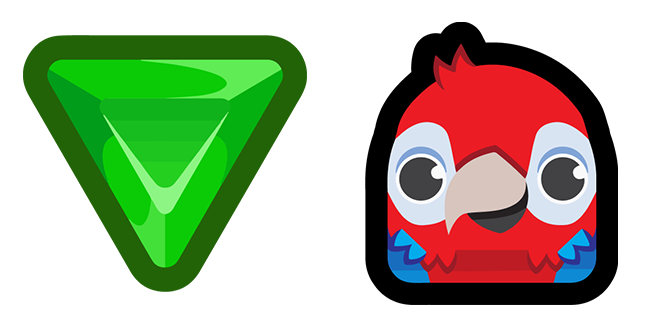 Blooket Parrot & Green Gem Cursor