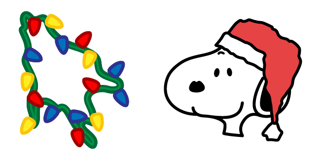 Christmas Snoopy & Garland Cursor